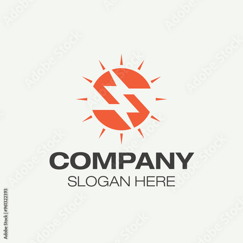 Letter S Solar Energy Logo Design