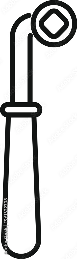 Handle ratchet screwdriver icon in outline style isolated on white background Handle ratchet screwdriver icon in outline style isolated on white background
