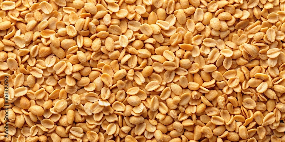 Bird's eye view of crushed peanuts Bird's eye view of crushed peanuts