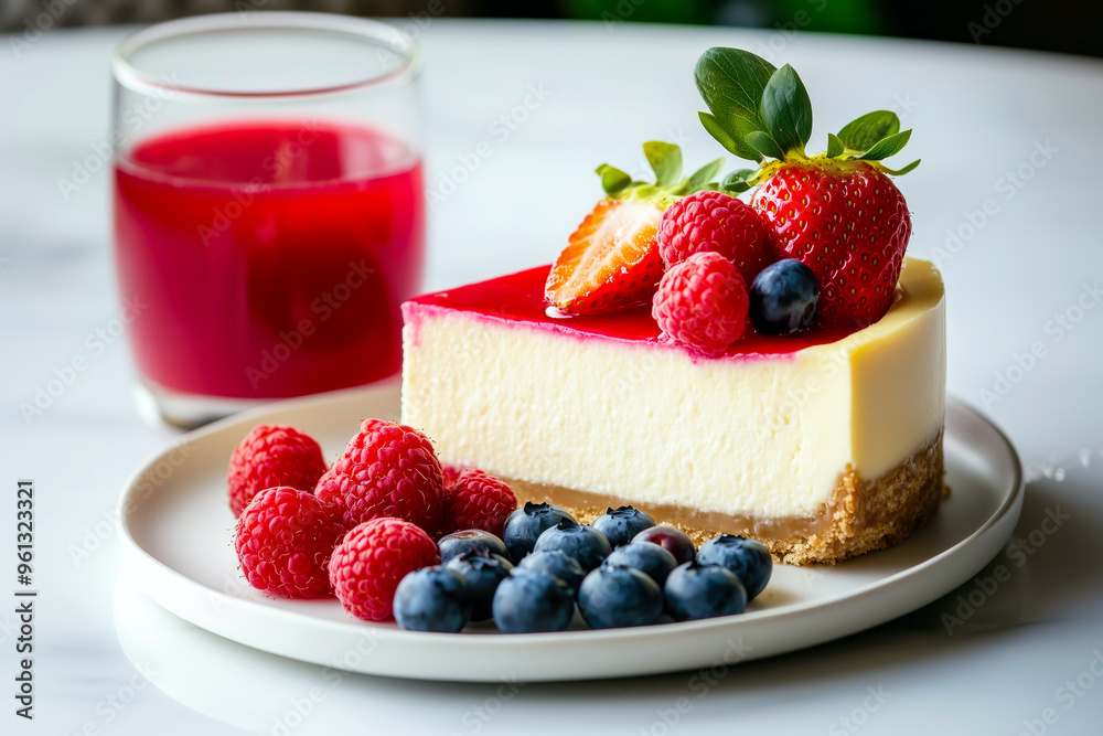 cheesecake with berries cheesecake with berries