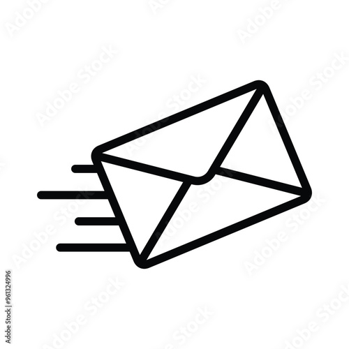 message icon line vector design in trendy style