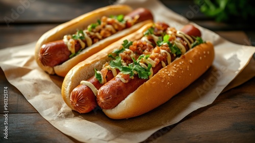 Delicious Hot Dogs with Toppings