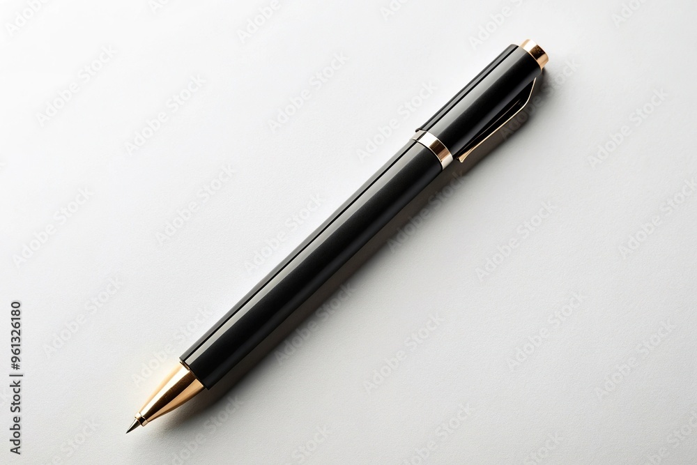 Black Japanese mechanical pencil flatlay with shadow Black Japanese mechanical pencil flatlay with shadow