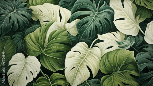 astarte.ai: Ivory Florals on Emerald Green Canvas