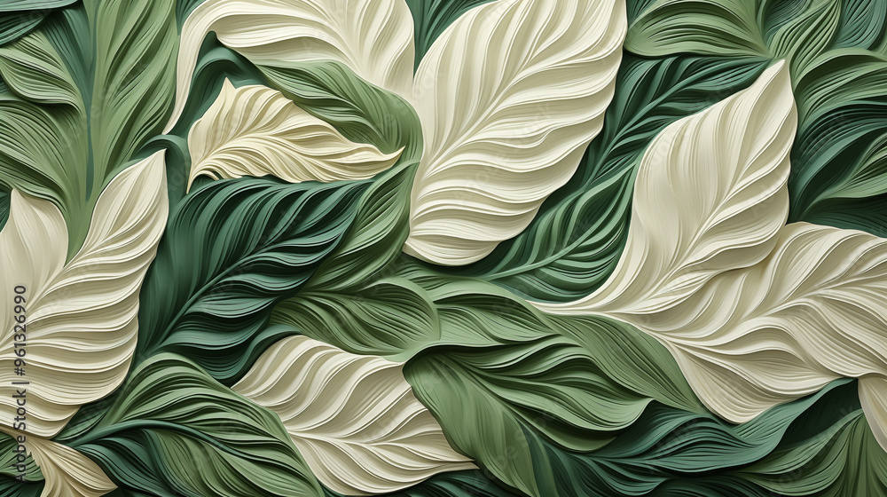 astarte.ai: Ivory Florals on Emerald Green Canvas astarte.ai: Ivory Florals on Emerald Green Canvas