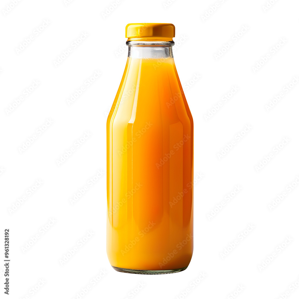 Bottle of juice isolated on transparent and white background Bottle of juice isolated on transparent and white background