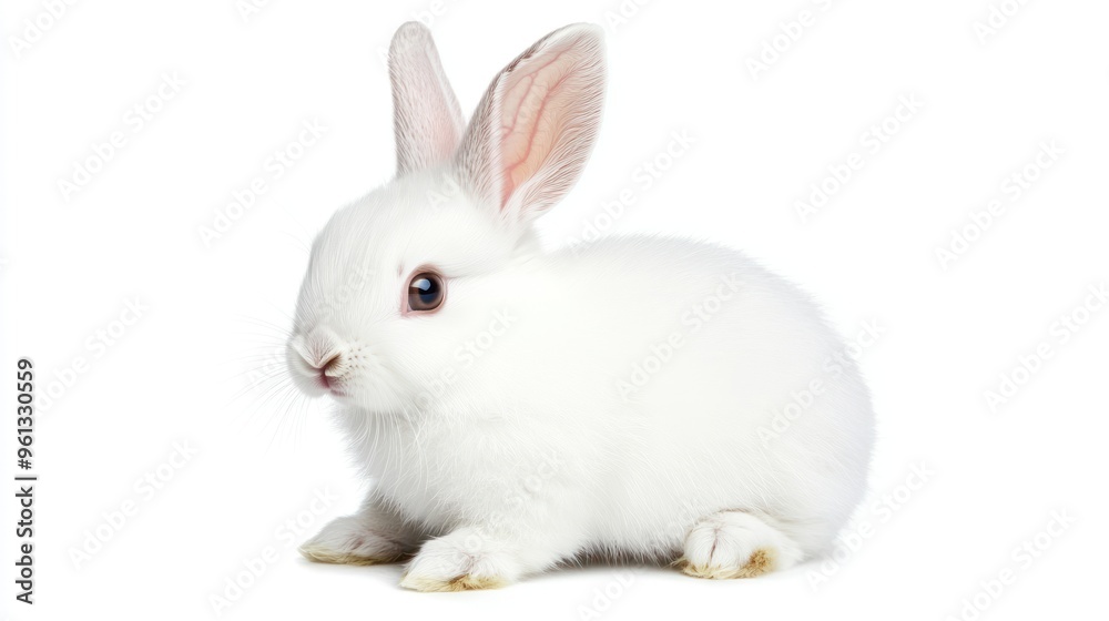 Cute rabbit animal sitting transparent background Cute rabbit animal sitting transparent background