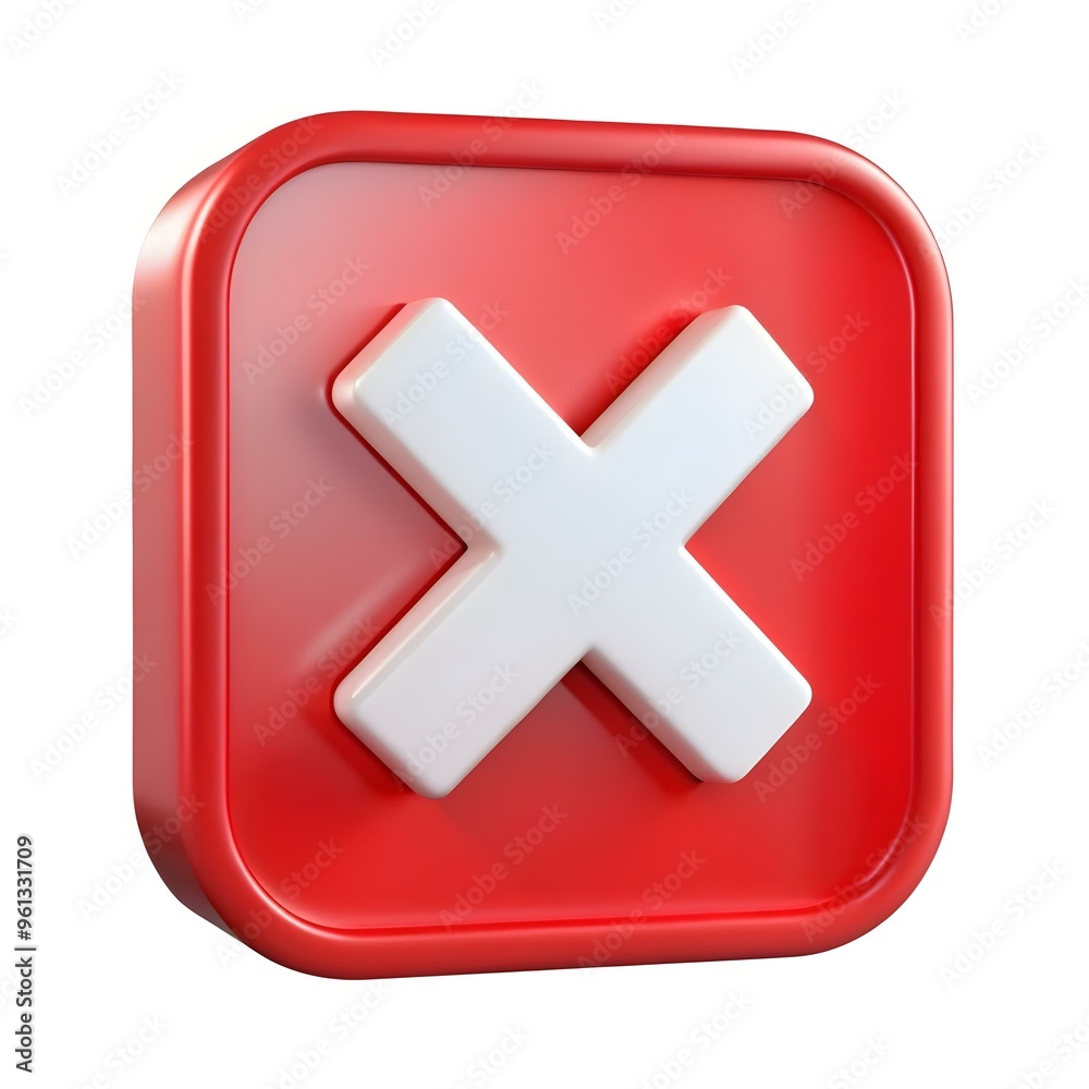 Obraz premium red cross button