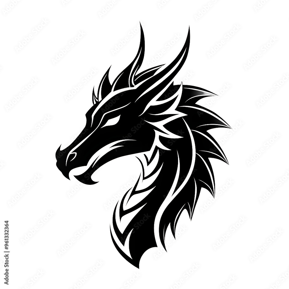 Black vector Dragon transparent background, png Black vector Dragon transparent background, png