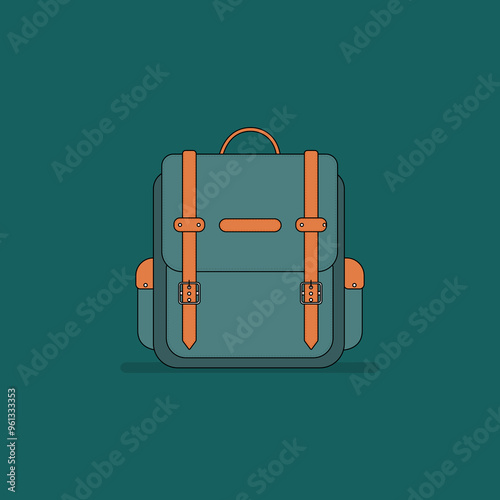 school bag vector illustration, backpack vector illustration