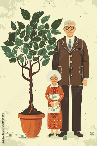 Elderly Couple Grows Money Trees, Saving for Prosperous and Peaceful Retirement through Passive Income Investment