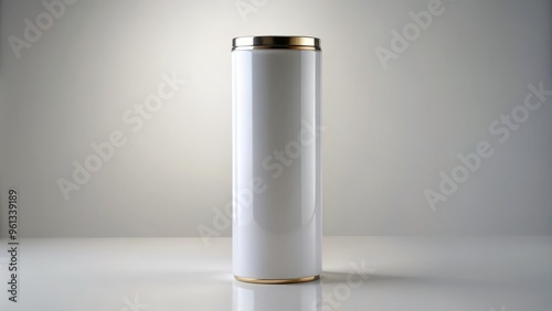 A sleek and modern drinking vessel in a minimalist environment, ready to be customized with your brand's identity.