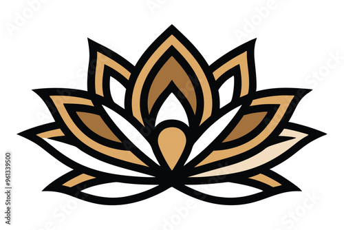 illustration of a lotus flower mandala design