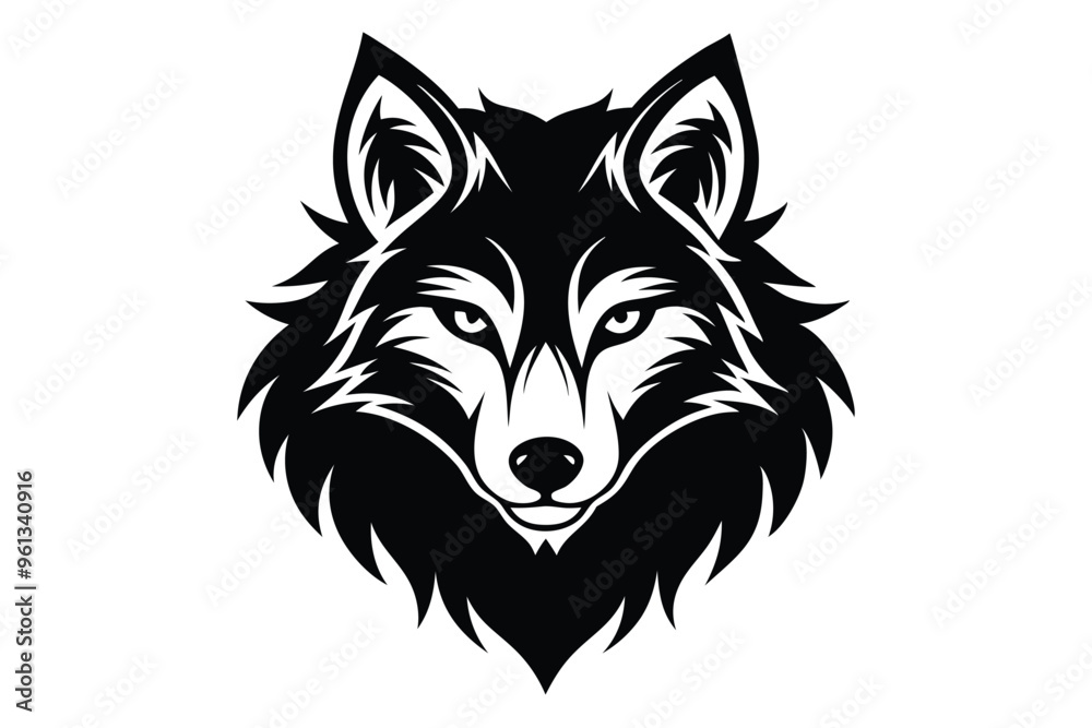wolf head vector illustration