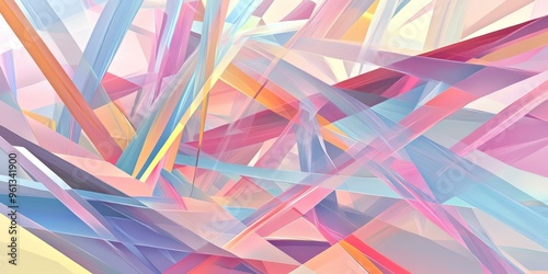 Wallpaper Mural Abstract geometric shapes in pastel colors. Torontodigital.ca
