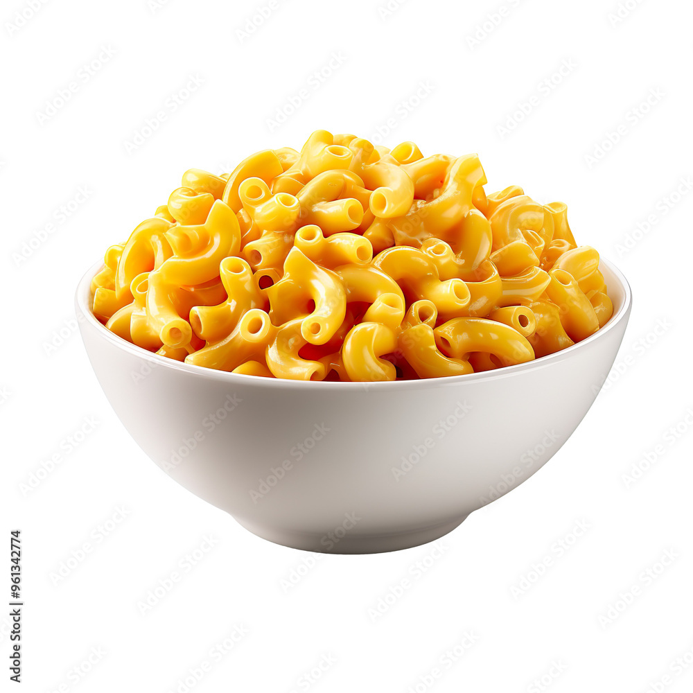 Bowl of mac and cheese isolated on transparent and white background Bowl of mac and cheese isolated on transparent and white background