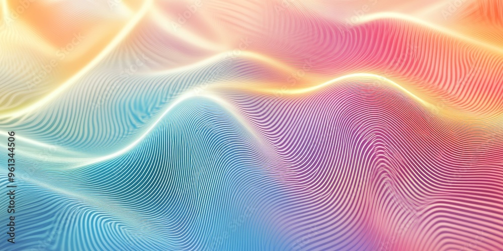 Obraz premium Abstract colorful wavy stripes background.