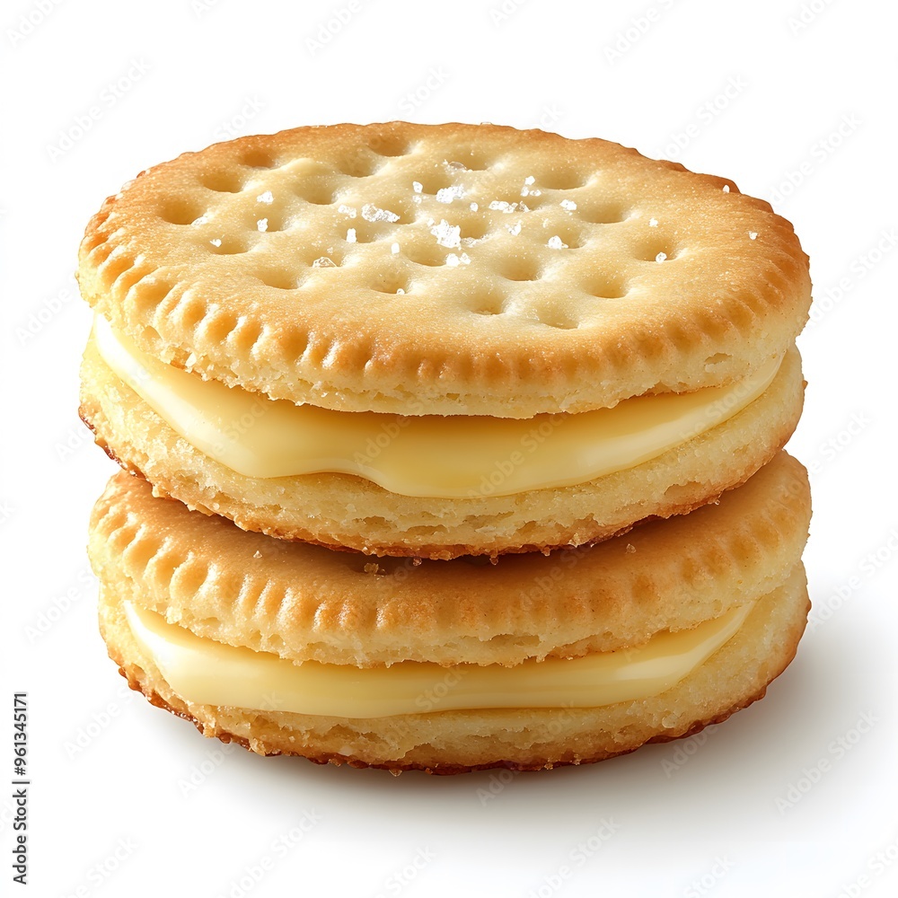 Cheesy biscuits with salty goodness on a white background. Cheesy biscuits with salty goodness on a white background.