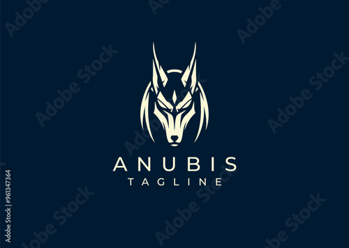 Vector illustration of Anubis Logo Design