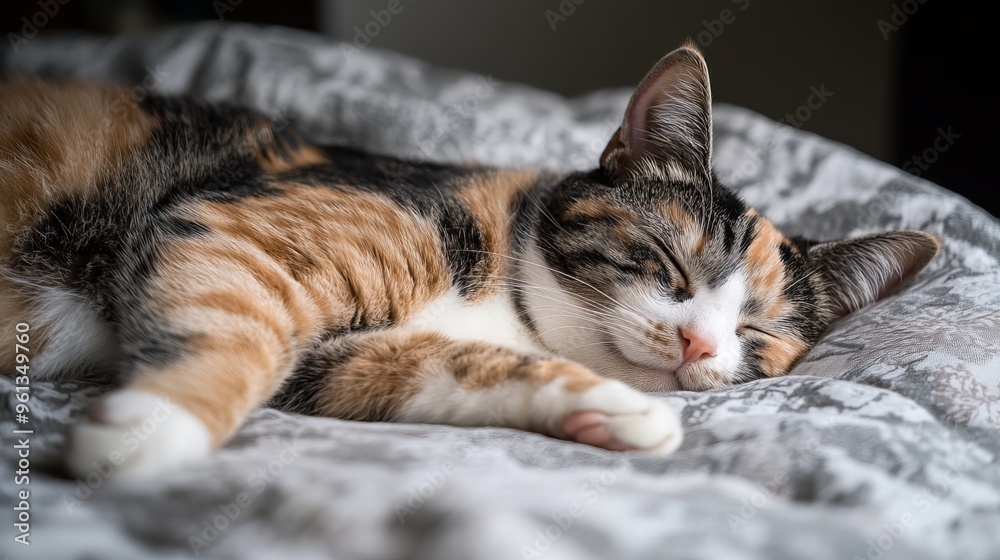 A tabby domestic cat with calico, tortie, and mackerel color patterns is daydreaming. The furry cat is a cute and adorable pet. The cat's body parts are all visible, and its behavior is funny. A tabby domestic cat with calico, tortie, and mackerel color patterns is daydreaming. The furry cat is a cute and adorable pet. The cat's body parts are all visible, and its behavior is funny.