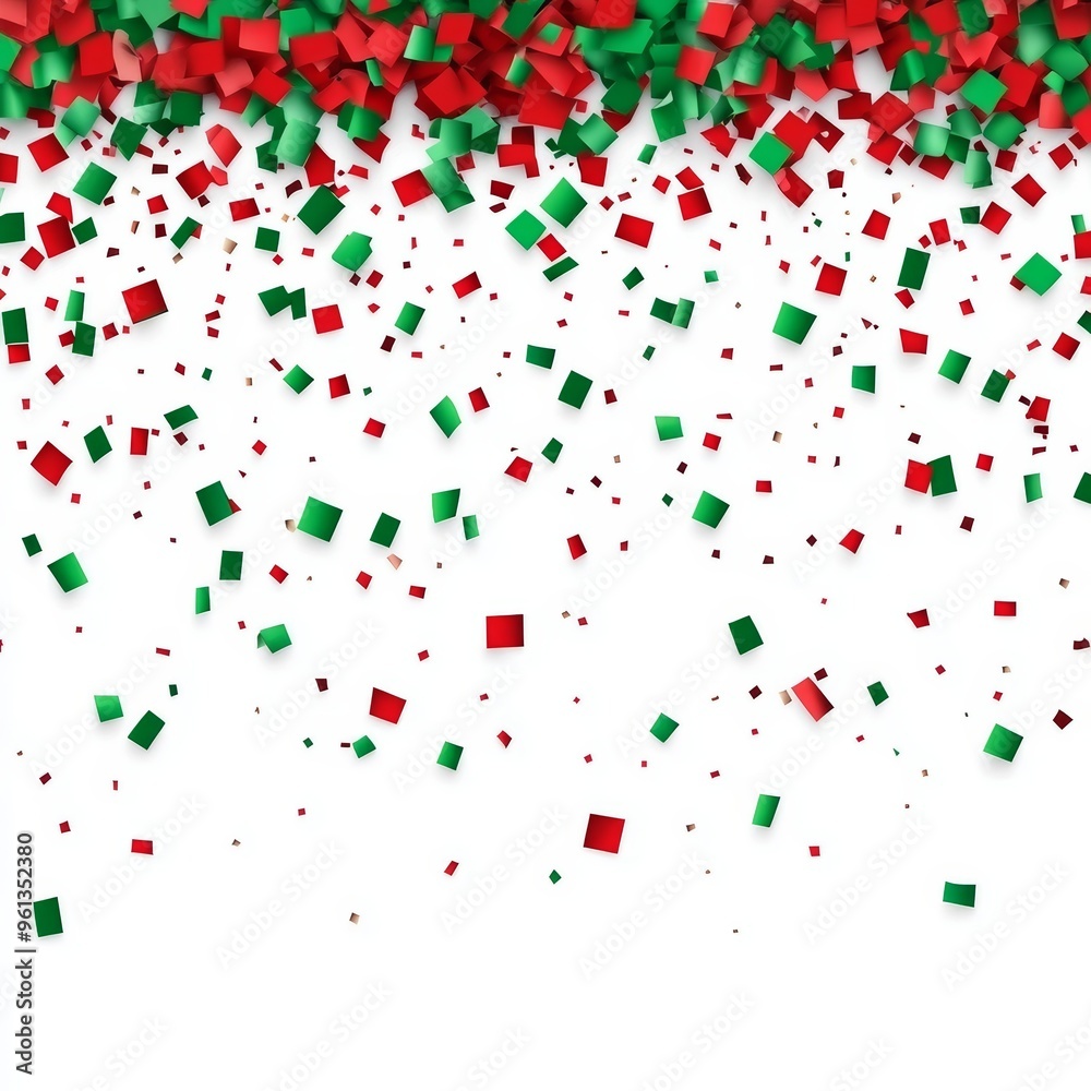 Red and green, Christmas falling tiny confetti pieces seamless pattern.Christmas abstract backdrop. Watercolor isolated on white background. Illustration card design. New year, greetings, event Red and green, Christmas falling tiny confetti pieces seamless pattern.Christmas abstract backdrop. Watercolor isolated on white background. Illustration card design. New year, greetings, event