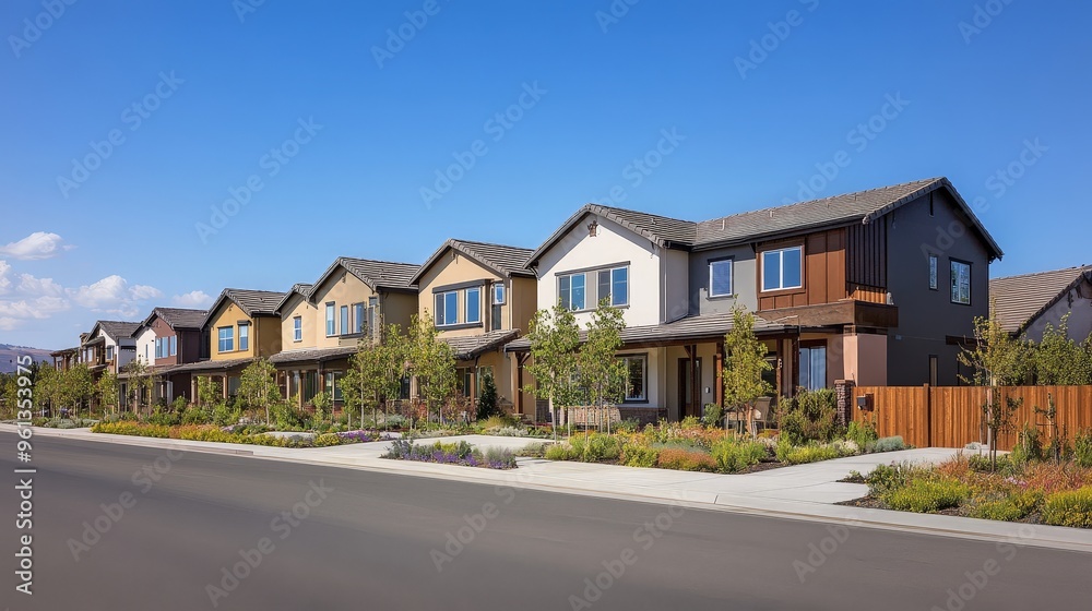 Envision a real estate brochure showcasing a new housing development. The brochure includes high-quality images of the properties, detailed floor plans Envision a real estate brochure showcasing a new housing development. The brochure includes high-quality images of the properties, detailed floor plans