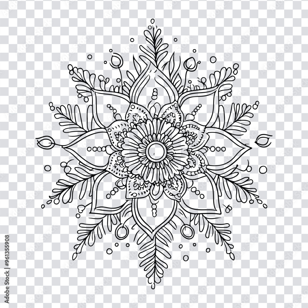 Ornate floral vector mandala design Ornate floral vector mandala design