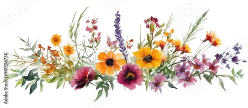 Vibrant Watercolor Floral Arrangement Celebrating Nature's Colors