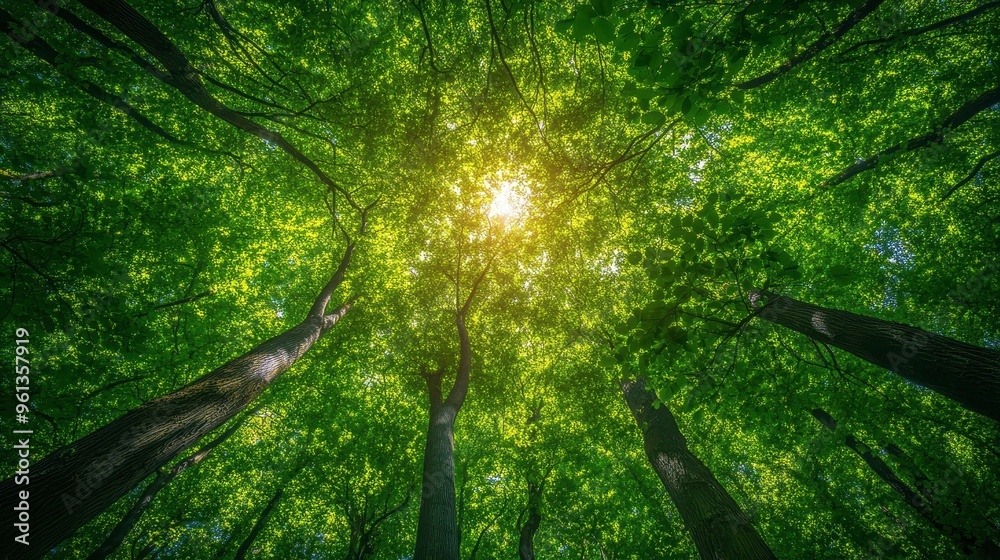 Fototapeta premium Corporate responsibility in sustainability efforts for carbon neutrality, focusing on leadership roles in achieving net-zero emissions