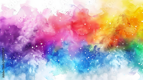 Rainbow Gradient Watercolor Background