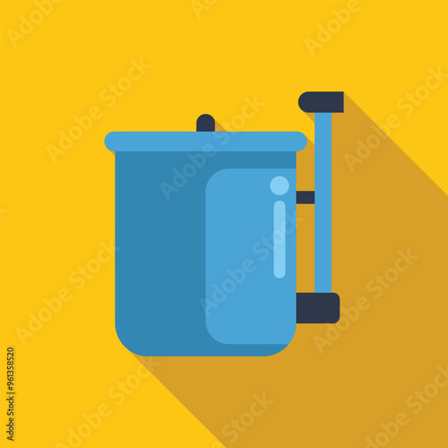 Blue water cooler with water bottle dispensing fresh water