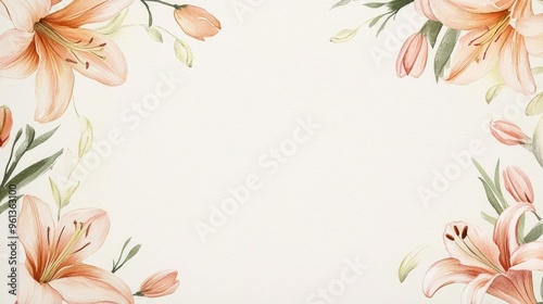 Elegant Watercolor Floral Frame for Home Decor and Creative Projects