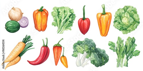 Vibrant Assortment of Fresh Vegetables for Healthy Cooking and Nutrition