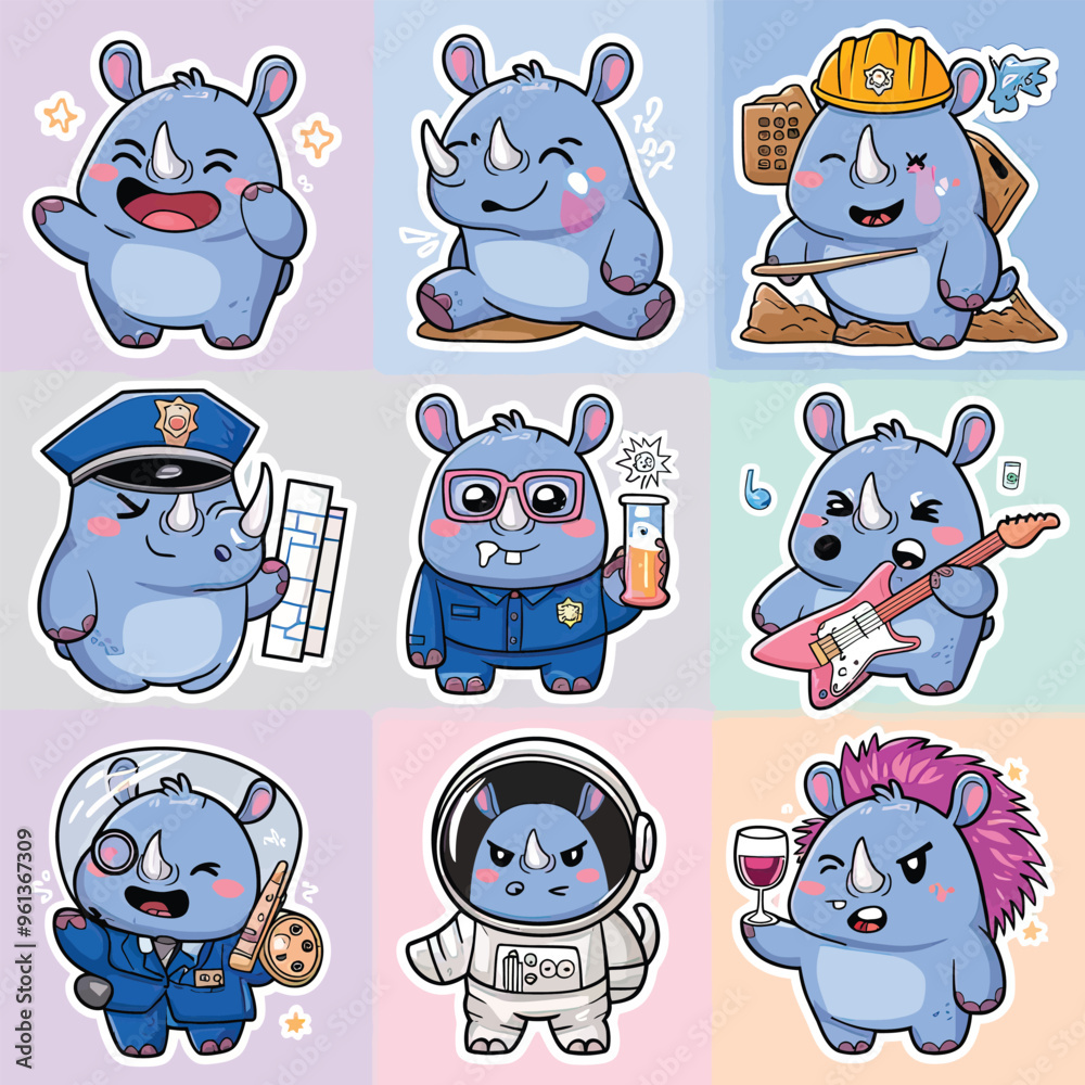 Fototapeta premium 2d vector illustration emoji emote for social media icon for fruits and animals cute character