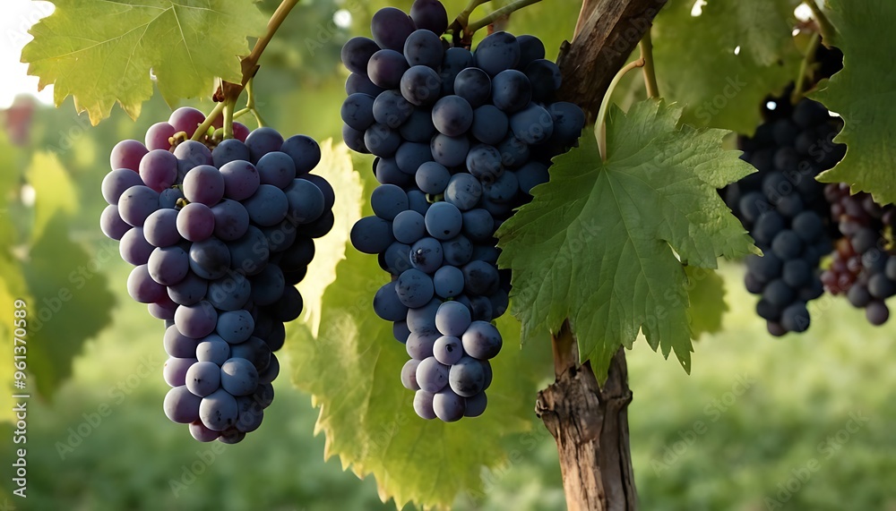 Obraz premium Fresh ripe purple red Grapes