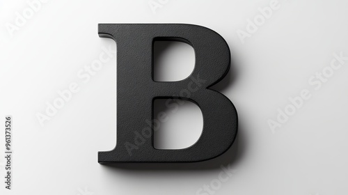 The model of the letter "B" in 3D on a white background.