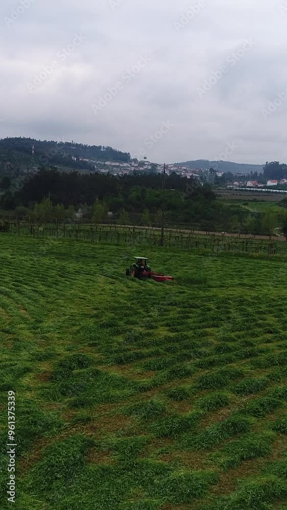 Tractor working in Agriculture Field Vertical video Tractor working in Agriculture Field Vertical video
