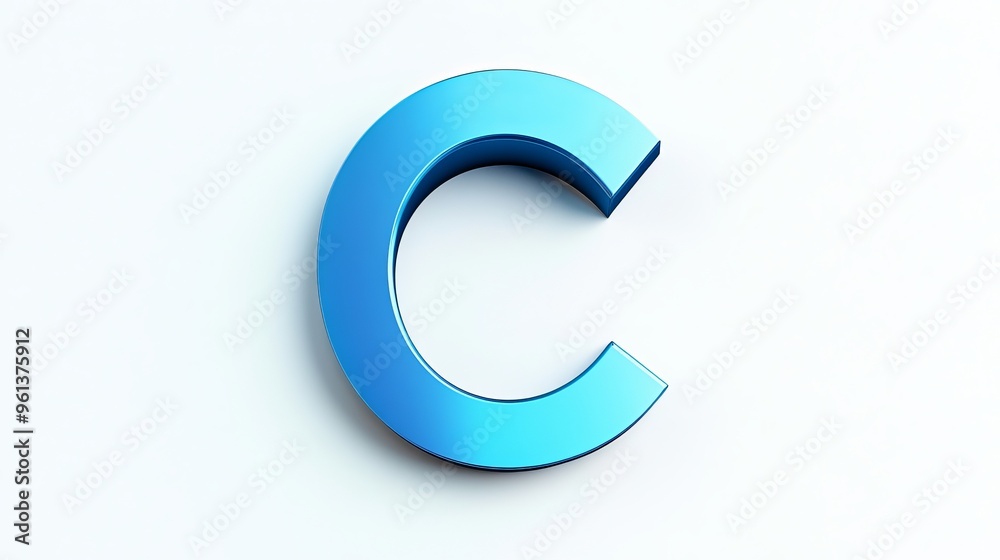 The 3D form of the letter The 3D form of the letter
