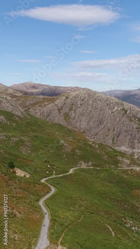 Beautiful Green Mountains Vertical Video photo