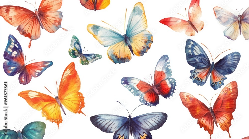 Stunning Watercolor Butterflies: A Vibrant Celebration of Nature's Colorful Insects Stunning Watercolor Butterflies: A Vibrant Celebration of Nature's Colorful Insects