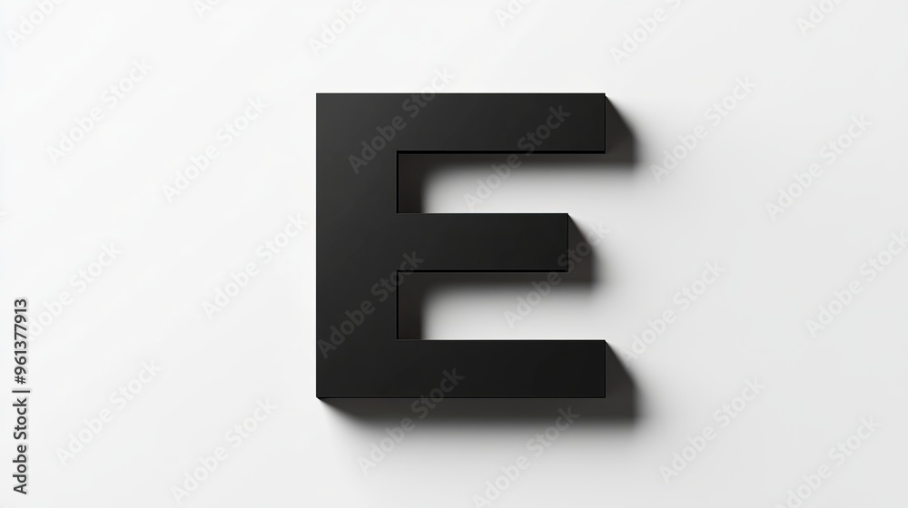 White background with 3D letter White background with 3D letter
