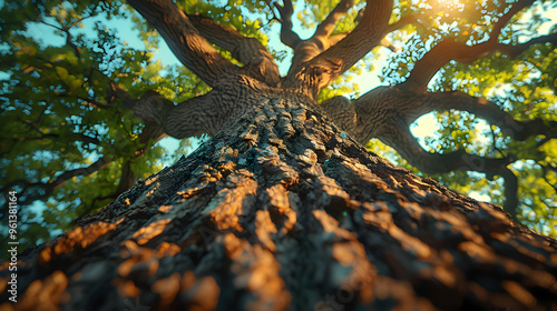 Sunlight Through Tree Canopy Illustration