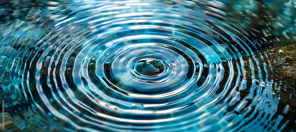 Waves generated by the drop on the water surface, abstract artwork, abstract background, aesthetic wallpaper, abstract landscape Waves generated by the drop on the water surface, abstract artwork, abstract background, aesthetic wallpaper, abstract landscape