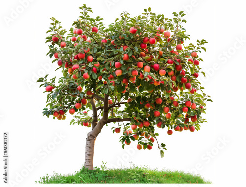 Apple tree isolated on white background