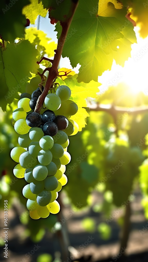 Fototapeta premium Fresh ripe purple red Grapes