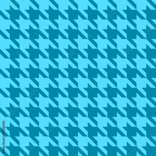 Seamless fabric pattern Dark and light turquoise blue is vector.