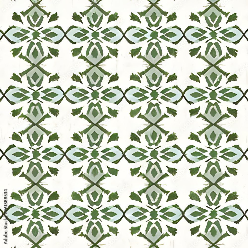 Ethnic pattern, seamless tropical background, ikat, colorful design for carpet, fabric, textile, tile, wallpaper - generative AI Ethnic pattern, seamless tropical background, ikat, colorful design for carpet, fabric, textile, tile, wallpaper - generative AI