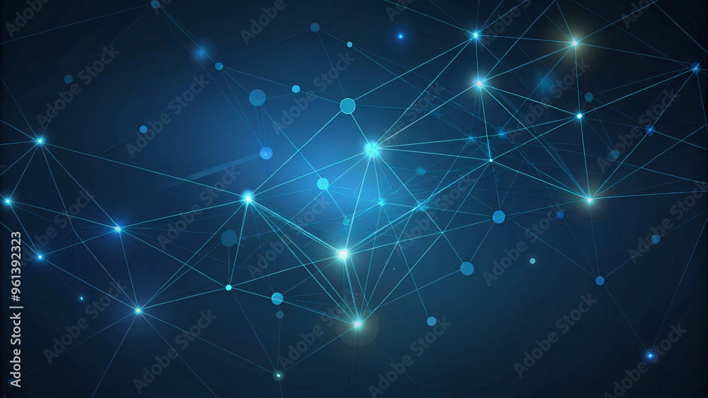 Abstract blue neural background with shimmering Abstract blue neural background with shimmering