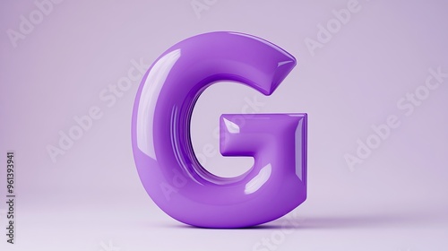 Letter "G", isolated in 3D form, on a white background, alphabet.