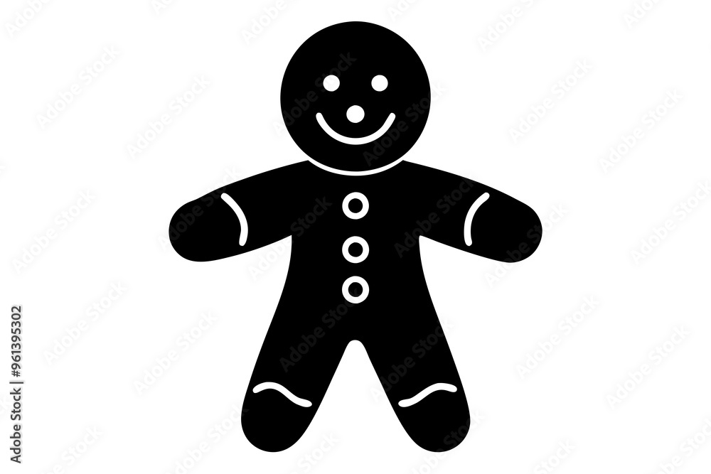Gingerbread man. Christmas icon. Vector. Holiday winter symbols isolated on white background in flat design. Cartoon colorful illustration. Gingerbread man. Christmas icon. Vector. Holiday winter symbols isolated on white background in flat design. Cartoon colorful illustration.